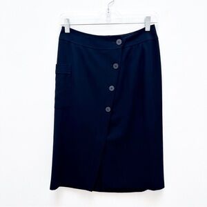 Vintage DKNY Wool Button Front Skirt
